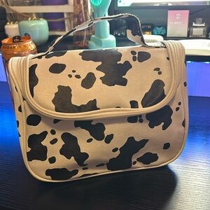 Cow Print Cosmetic Bag